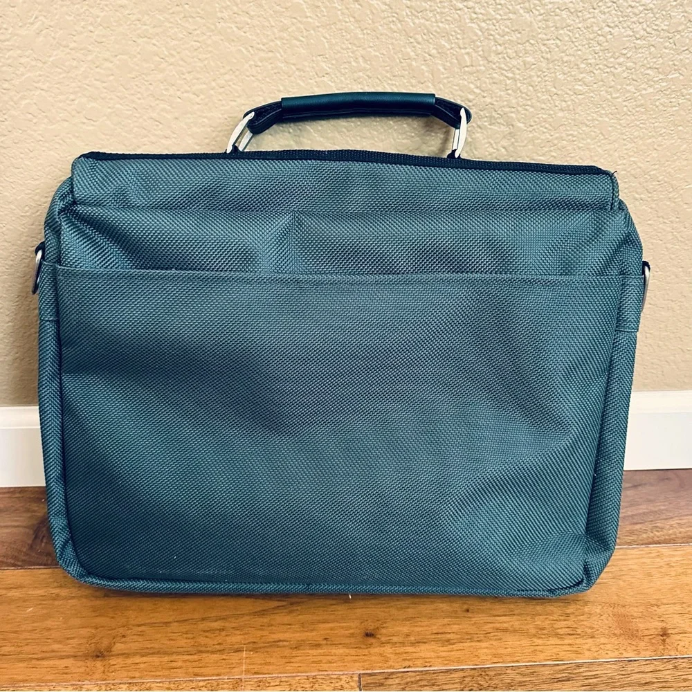 Everest Suede Trimmed Briefcase Laptop Bag Olive Green NWT